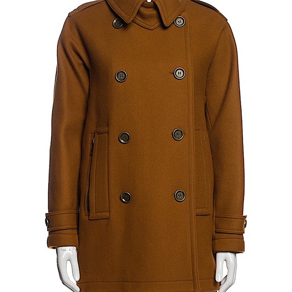 New! Burberry Brit Wool Jacket in Rust size 6